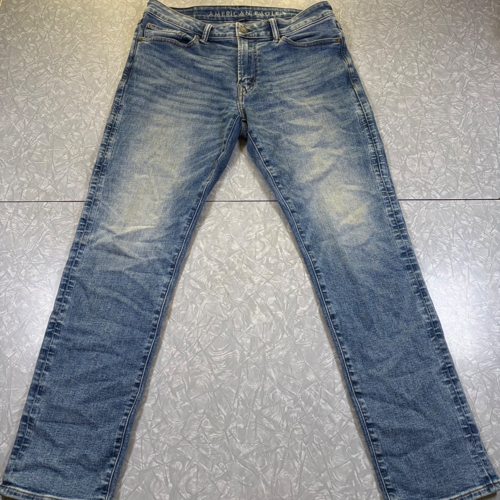 American Eagle Slim Airflex+ Jeans Mens 32x30 Medium Wash Blue Denim 0295